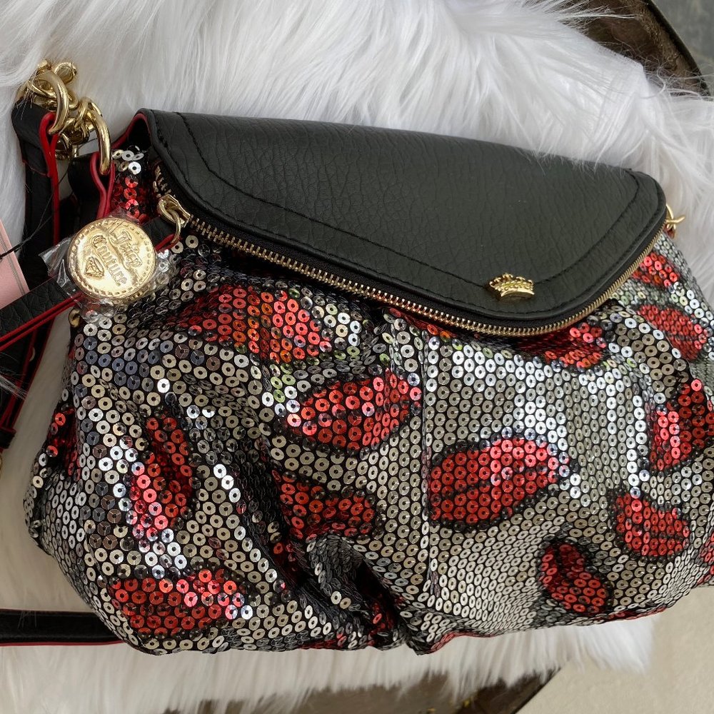 Juicy Couture sequin lip purse